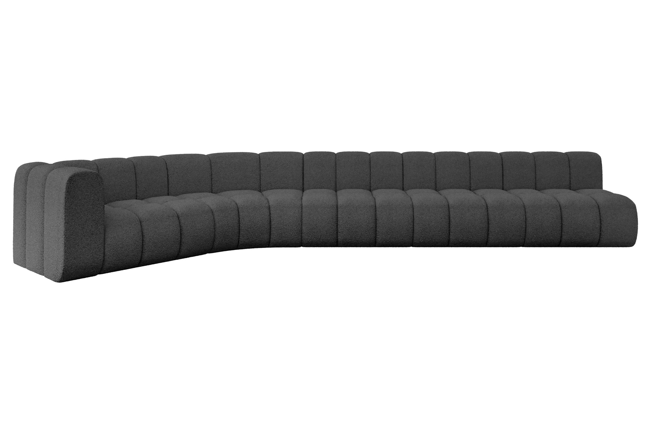 ECKSOFA modulares Sofa Karex-L3 - 490x194x70 cm Grau - Grau, Holzwerkstoff/Textil (490/194cm) - ALTDECOR
