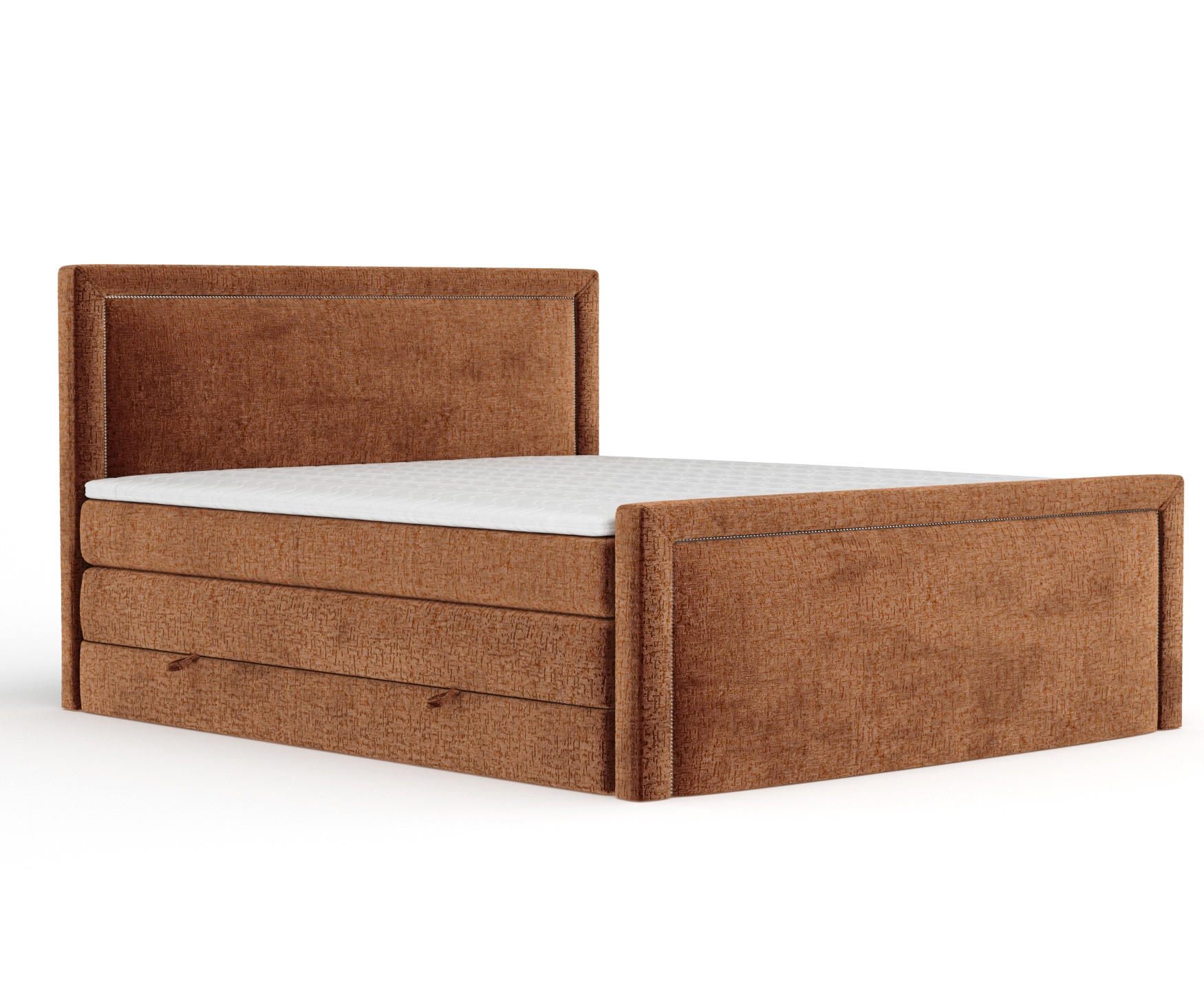 BOXSPRINGBETT Lavenda Kupferfarbe 140/200 cm - Schwarz/Kupferfarben, Holz/Holzwerkstoff (140/200cm) - Maison de Reve