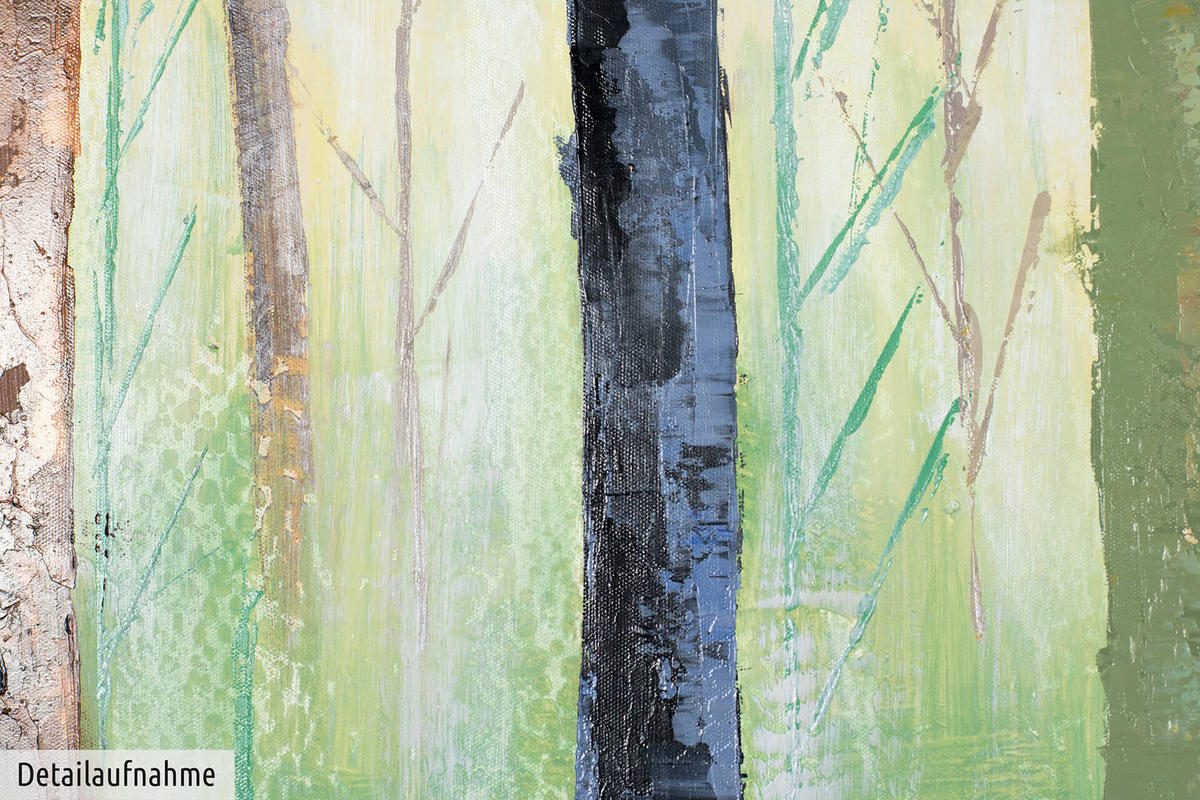 ÖLGEMÄLDE 140/70 cm - Grün, Holz/Textil (140/70cm) - KUNSTLOFT
