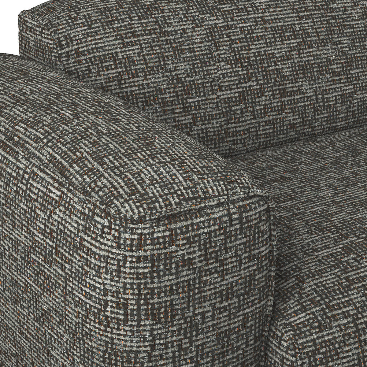 ECKSOFA mit XL-Longchair - Schwarz/Grau, Kunststoff/Textil (260/171cm) - home24