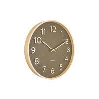 WANDUHR Pure Wood Grain Ø40/4,5 cm - Grün, Holz (40/40/4.5cm) - Karlsson