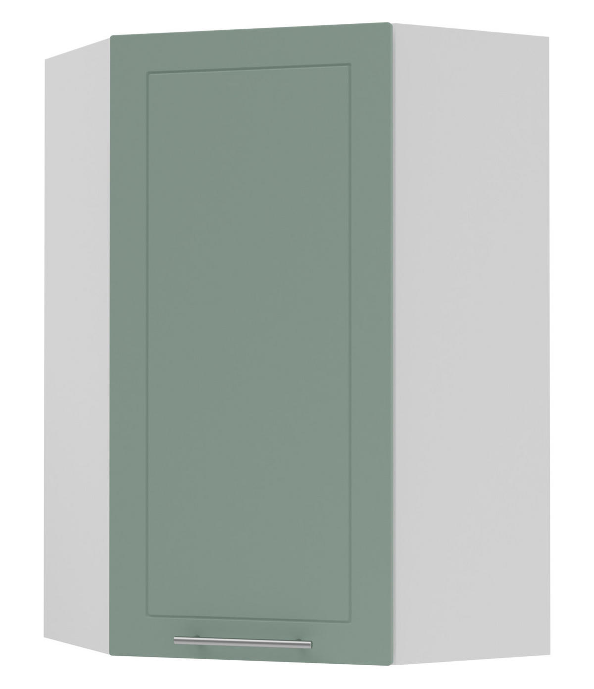 KÜCHENHÄNGESCHRANK Kvantum W4/10/60 Mint Matt / Weiß Matt 60 / 60 / 96cm - Weiß/Mintgrün, Holz/Holzwerkstoff (60/96/60cm) - Feldmann-Wohnen