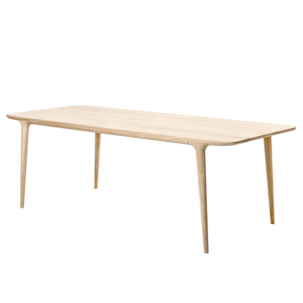 ESSTISCH - Eiche massiv - Eichefarben, Holz (90/220/75cm) - home24