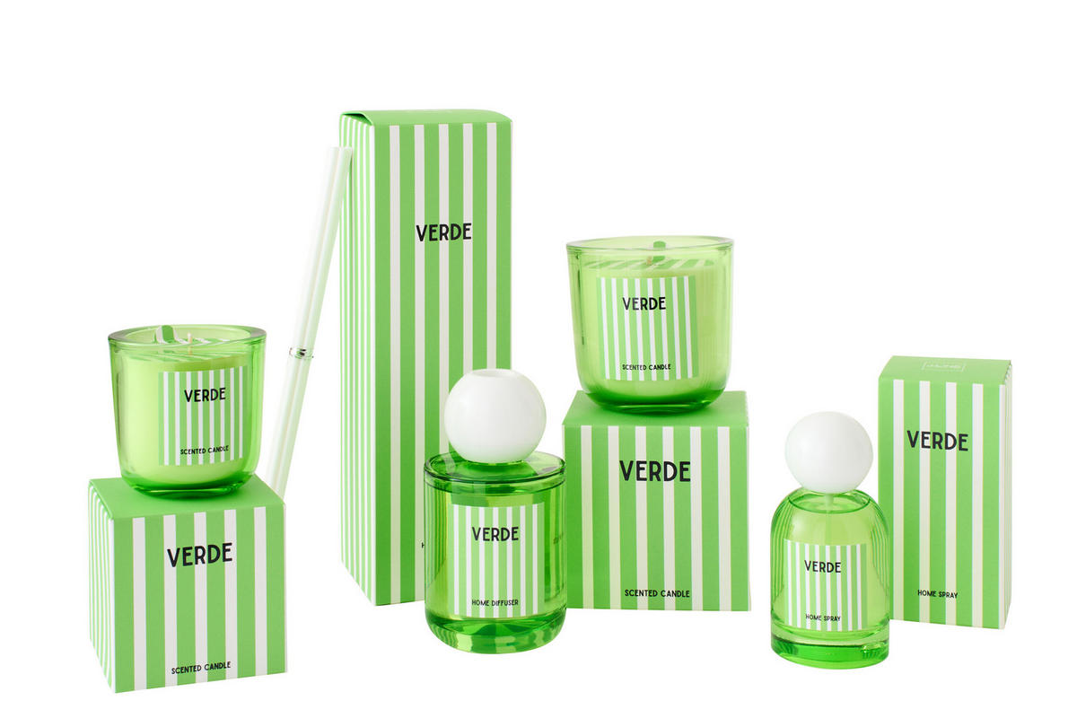 DUFTKERZE VERDE Grün - Grün, Paraffin (9.5/10cm) - J-Line