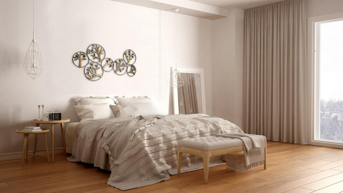 WANDDEKO Gold 120/60 cm - Goldfarben, Metall (1.65/60/4cm) - KUNSTLOFT