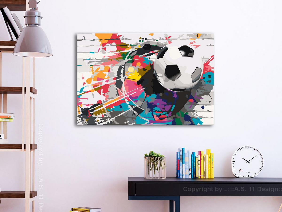 MALEN NACH ZAHLEN 50/40 cm - Multicolor, Textil (1.4/40cm) - KUNSTLOFT