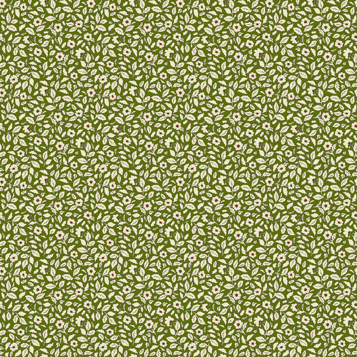 VLIESTAPETE Ditsy Blumig 1000x52cm - Grün, Papier/Kunststoff (52/1000cm) - Joules