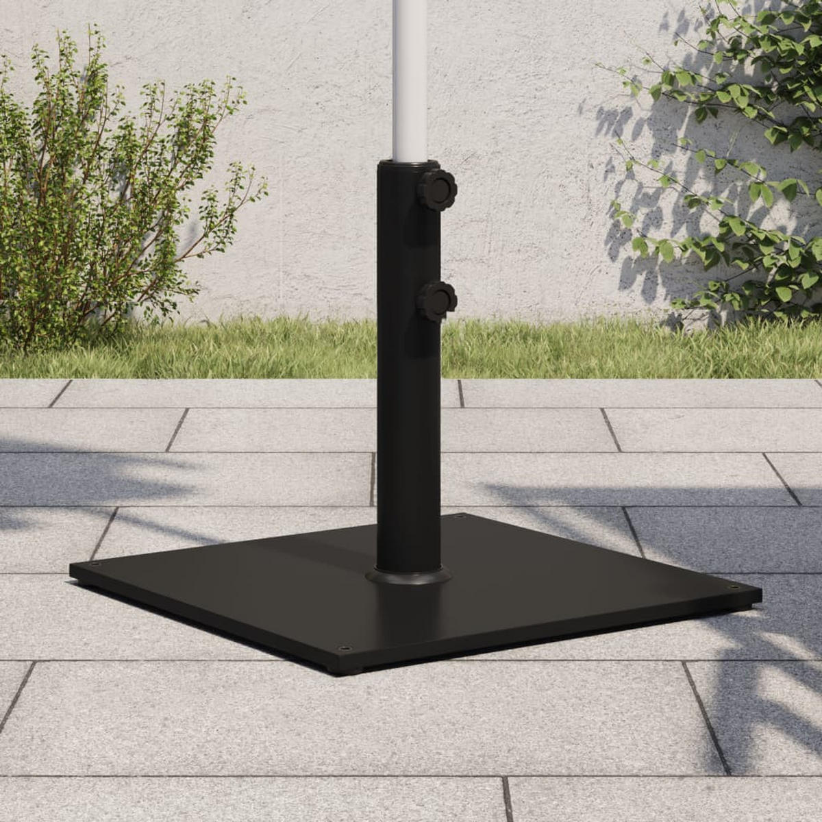 SONNENSCHIRMSTÄNDER Ø32/38/48 Mm Mast 17 Kg Quadratisch - Schwarz, Metall (43/43cm) - vidaXL