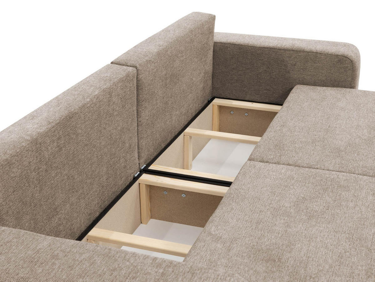 SCHLAFSOFA Piano - Schwarz/Grau, Holz/Kunststoff (245/82/92cm) - MIRJAN24