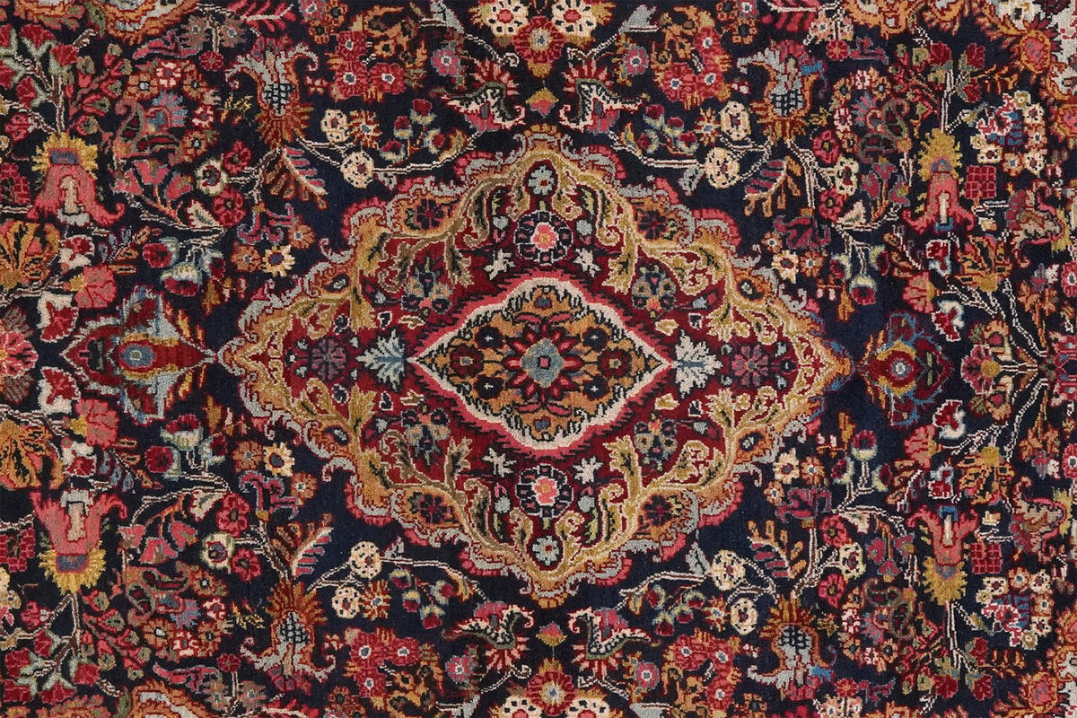 ORIENTTEPPICH handgeknüpft Ekbatan Blau 199/120 cm Schurwolle - Blau, Textil (120/199cm) - Looma