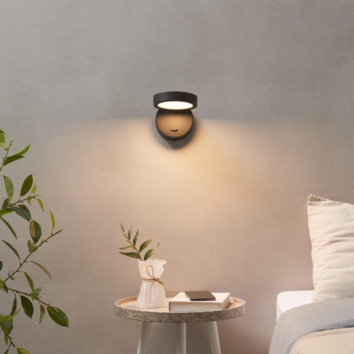 WANDLEUCHTE Kechia, Schwarz, 15cm - Schwarz, Metall (10/9/15cm) - KOSILUM