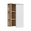 BADSCHRANK Karen Sonoma/Weiß 50 x 75 cm mit Tür und offenen Fächern - Weiß/Sonoma Eiche, Holzwerkstoff (50/75/20cm) - Vicco