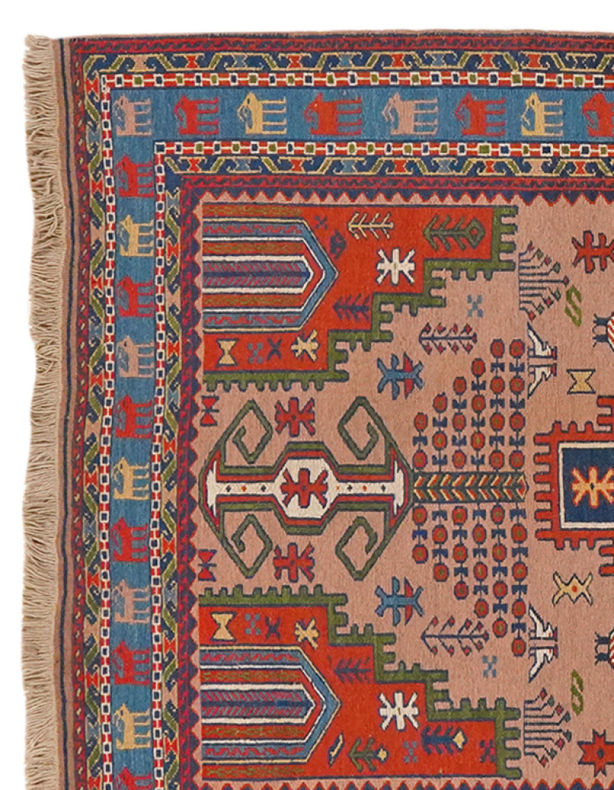 TEPPICH Sumak Shahsavan Beige 185/125 cm Schurwolle - Beige, Textil (125/185cm) - Looma