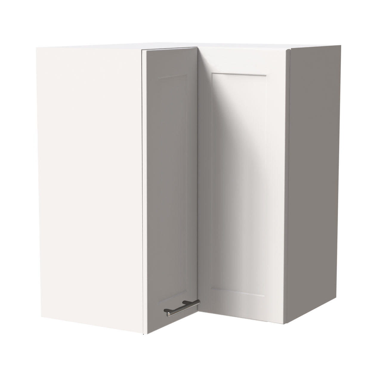 Feldmann-Wohnen Eckhängeschrank Weiß, Weiß 60x72x60 cm