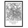 POSTER Brüssel Stadtkarte – Nordisch A4 Rahmenlos - Klar, Papier (29.7/5/21cm) - Nacnic
