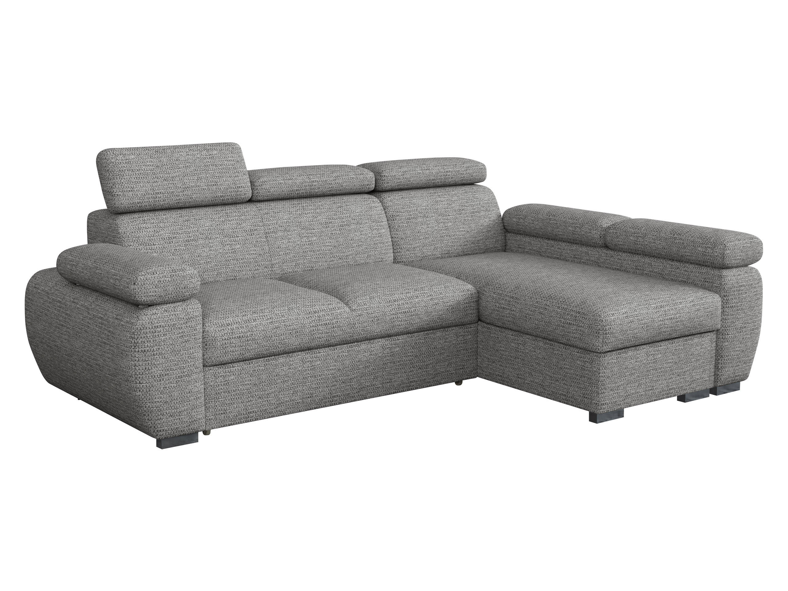 ECKSOFA Boston Mini, Seite: Rechts - 2R+LC - Chromfarben/Graphitfarben, Holz/Textil (255/170cm) - MIRJAN24