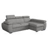 ECKSOFA Boston Mini, Seite: Rechts - 2R+LC - Chromfarben/Graphitfarben, Holz/Textil (255/170cm) - MIRJAN24