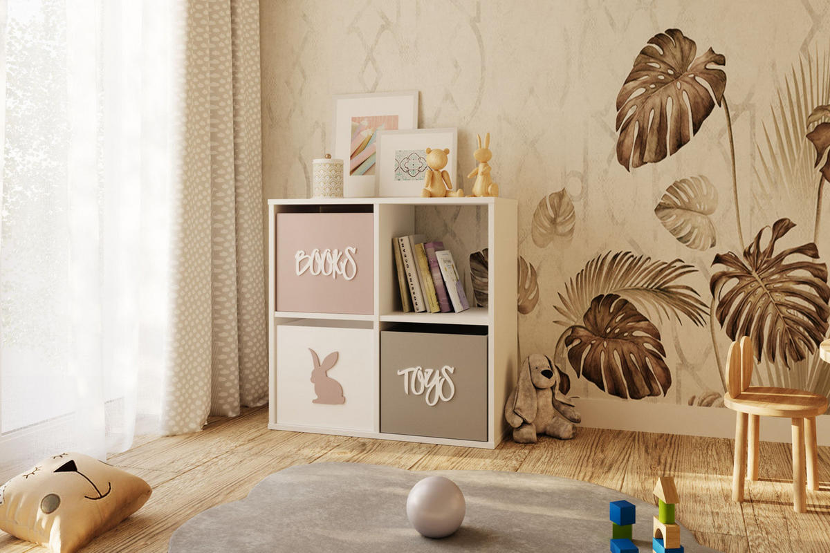 BÜCHERREGAL Loni - Weiß, Holzwerkstoff (80/80/38cm) - RAUMHIRSCH FURNITURE