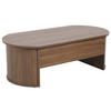 COUCHTISCH, dunkles Holzeffekt - Braun, Holz (120/60/41cm) - Oviala