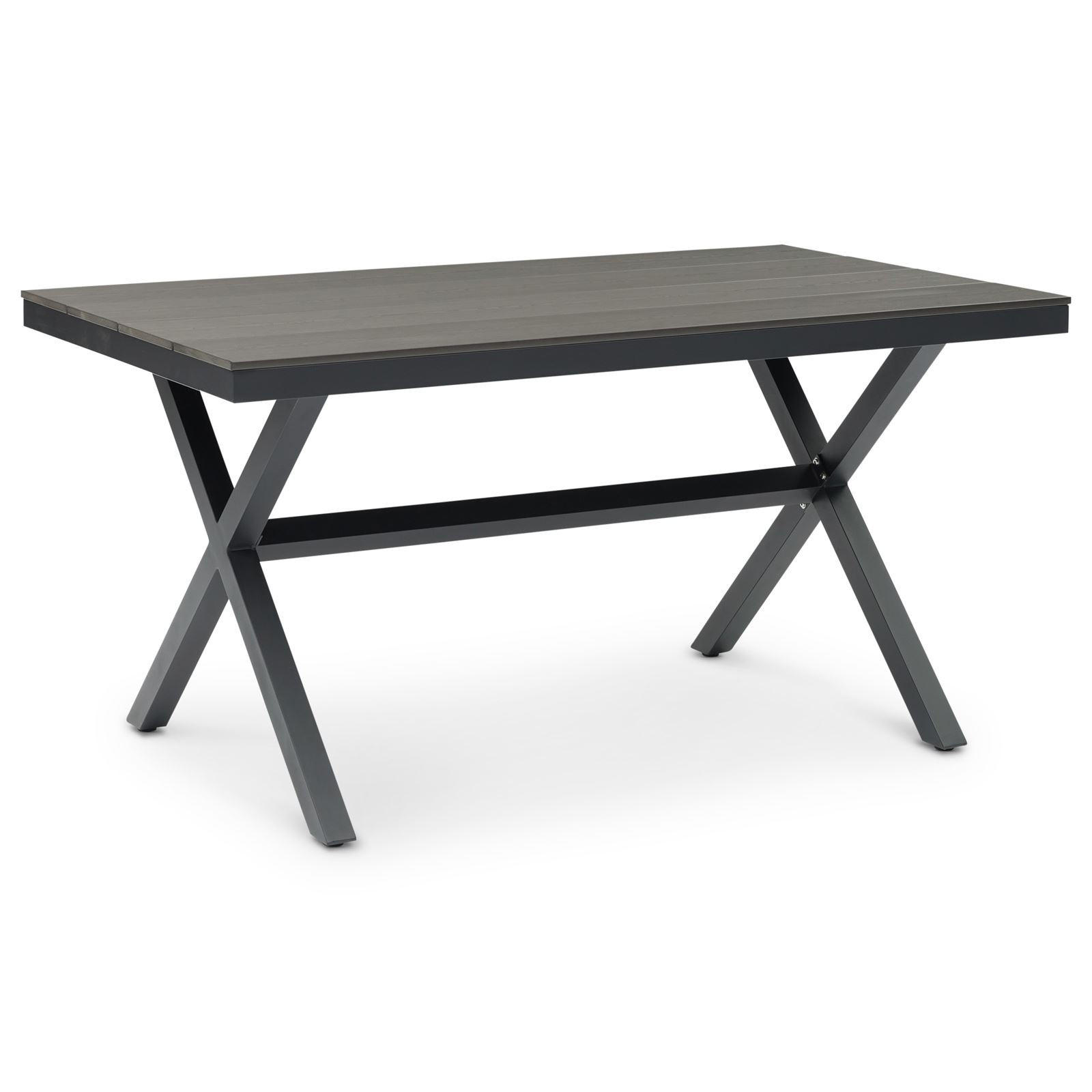 Idimex Gartentisch Schwarz 150x76x89 cm