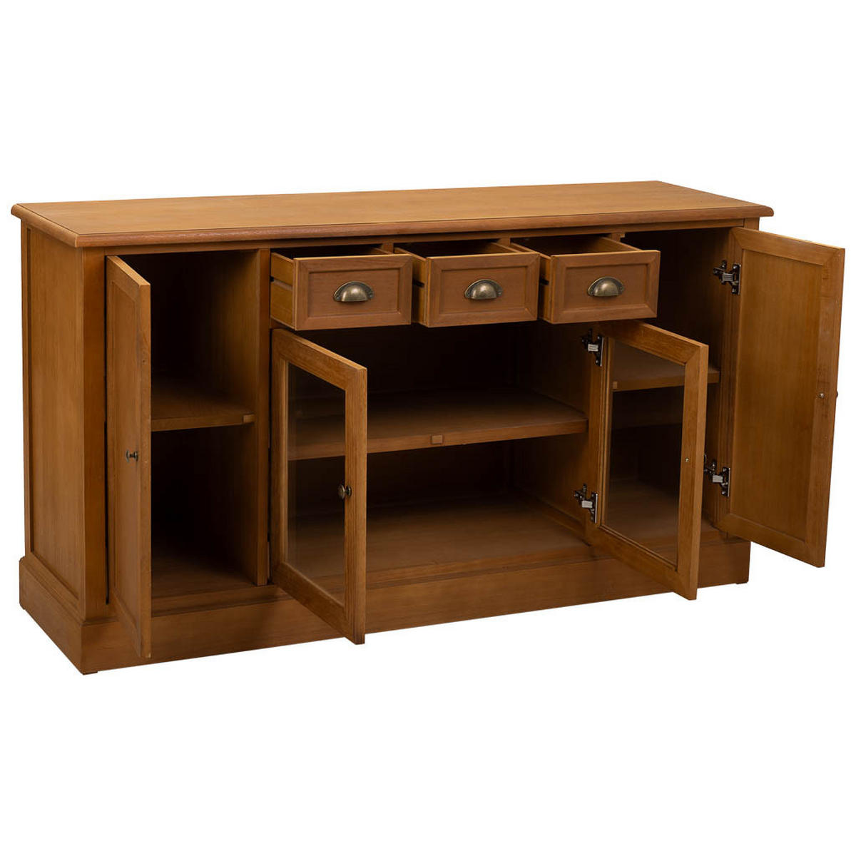 ANRICHTE aus Holz 155,5x45x86 cm - Braun, Holz (156/80/40cm) - Wanderlust