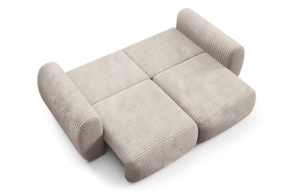 SCHLAFSOFA mit Bettkasten Beige - Beige/Schwarz, Holz/Holzwerkstoff (266/95/110cm) - Furnisell