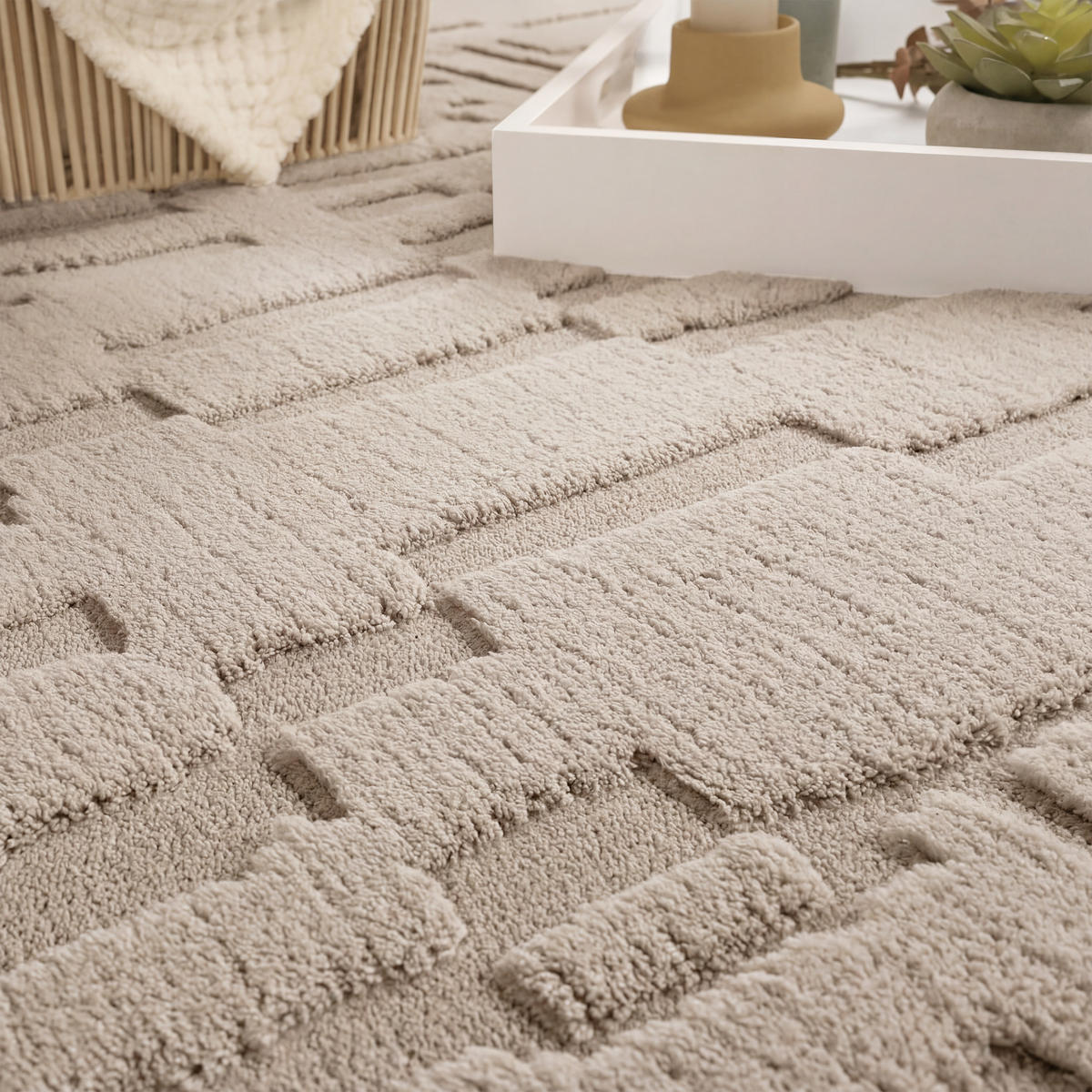 HOCHFLORTEPPICH 160/220 cm Tokio 476 - Beige, Textil (160/220cm) - Paco Home
