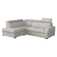 ECKSOFA Oslo 2rRLXp, Seite: Links LXP+R+2R - Silberfarben/Creme, Holz/Textil (250/200cm) - MIRJAN24