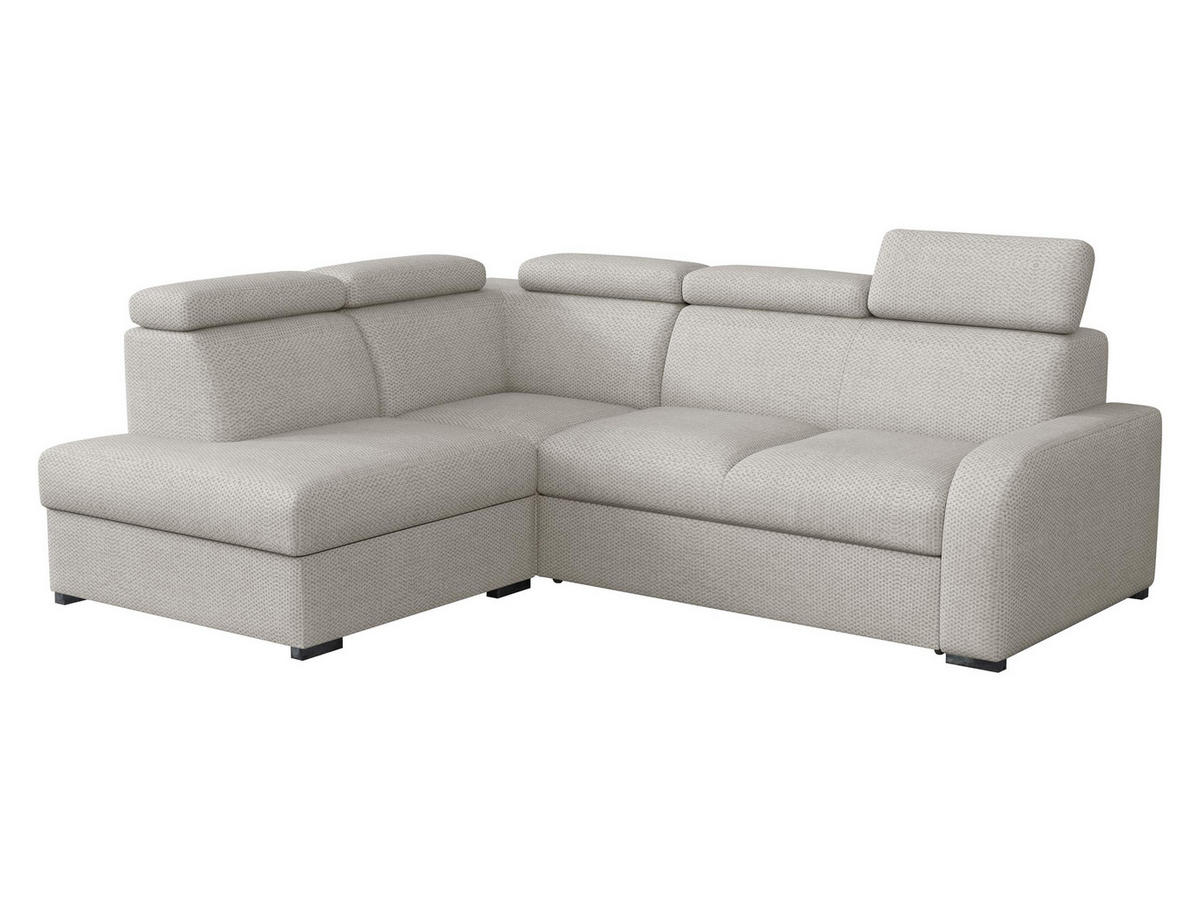 ECKSOFA Oslo 2rRLXp, Seite: Links LXP+R+2R - Silberfarben/Creme, Holz/Textil (250/200cm) - MIRJAN24
