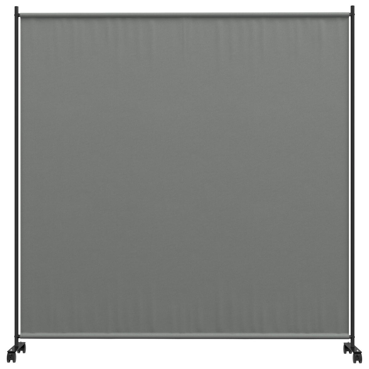 SICHTSCHUTZWAND,AUF Rollen 183x30x181cm,grau - Grau, Textil (183/181cm) - Vallsero
