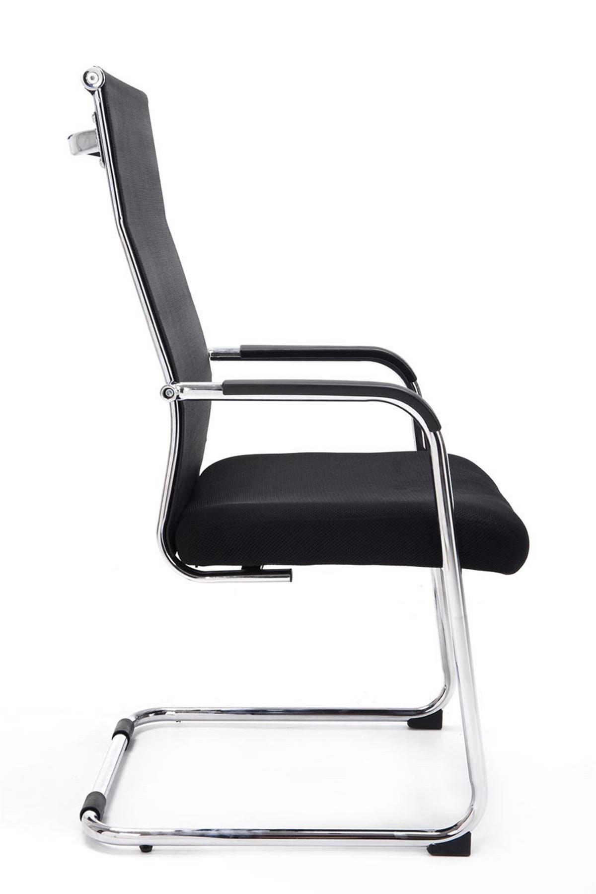 BESUCHERSTUHL Dakar Stoff Schwarz Konferenzstuhl Bürostuhl - Schwarz, Textil (55/106.5/62cm) - DELUKE