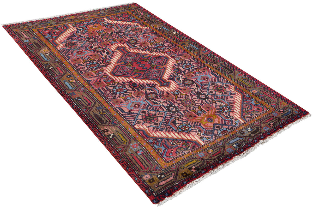 TEPPICH Assadabad Rot 124/81 cm Schurwolle - Rot, Textil (81/124cm) - Looma