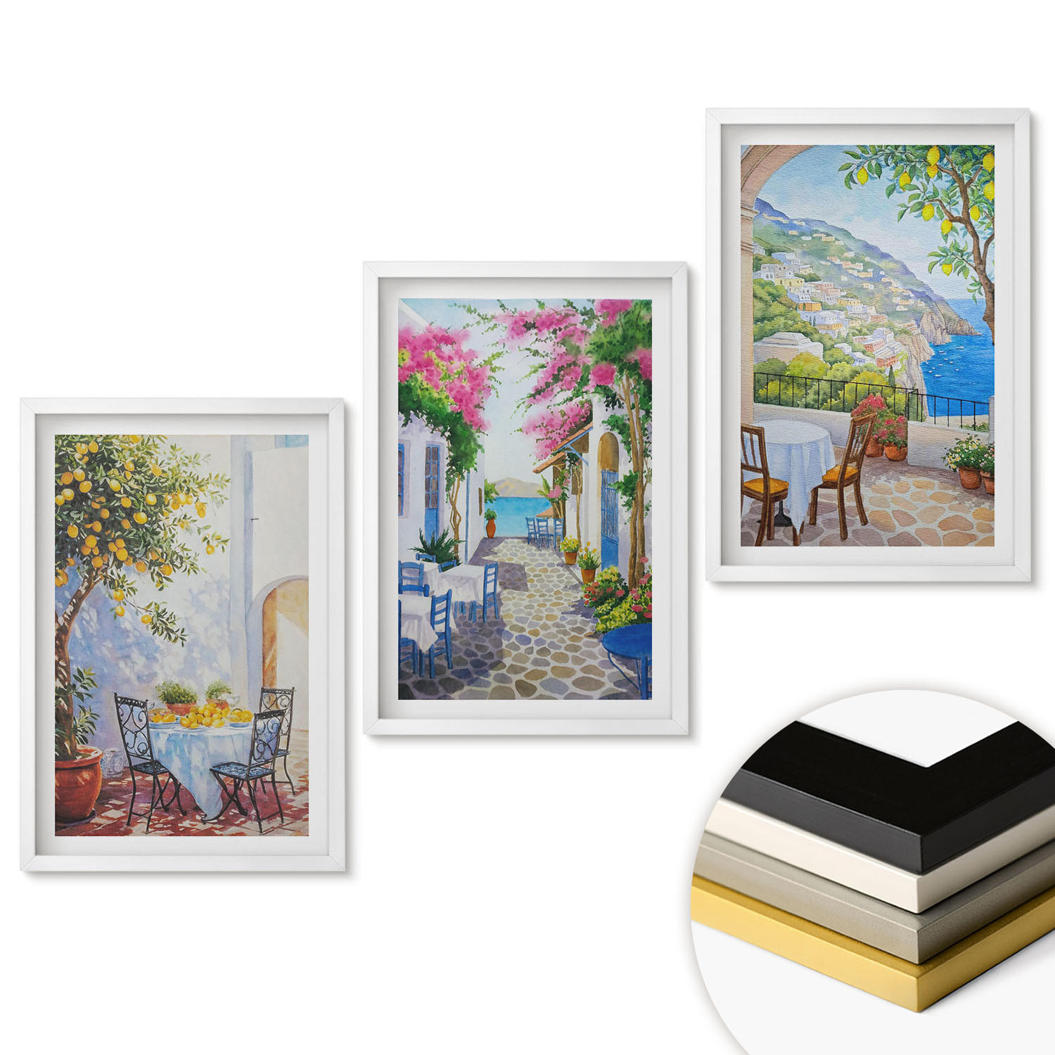 ArtPrintCave Wandbilder Weiß 40x60 cm