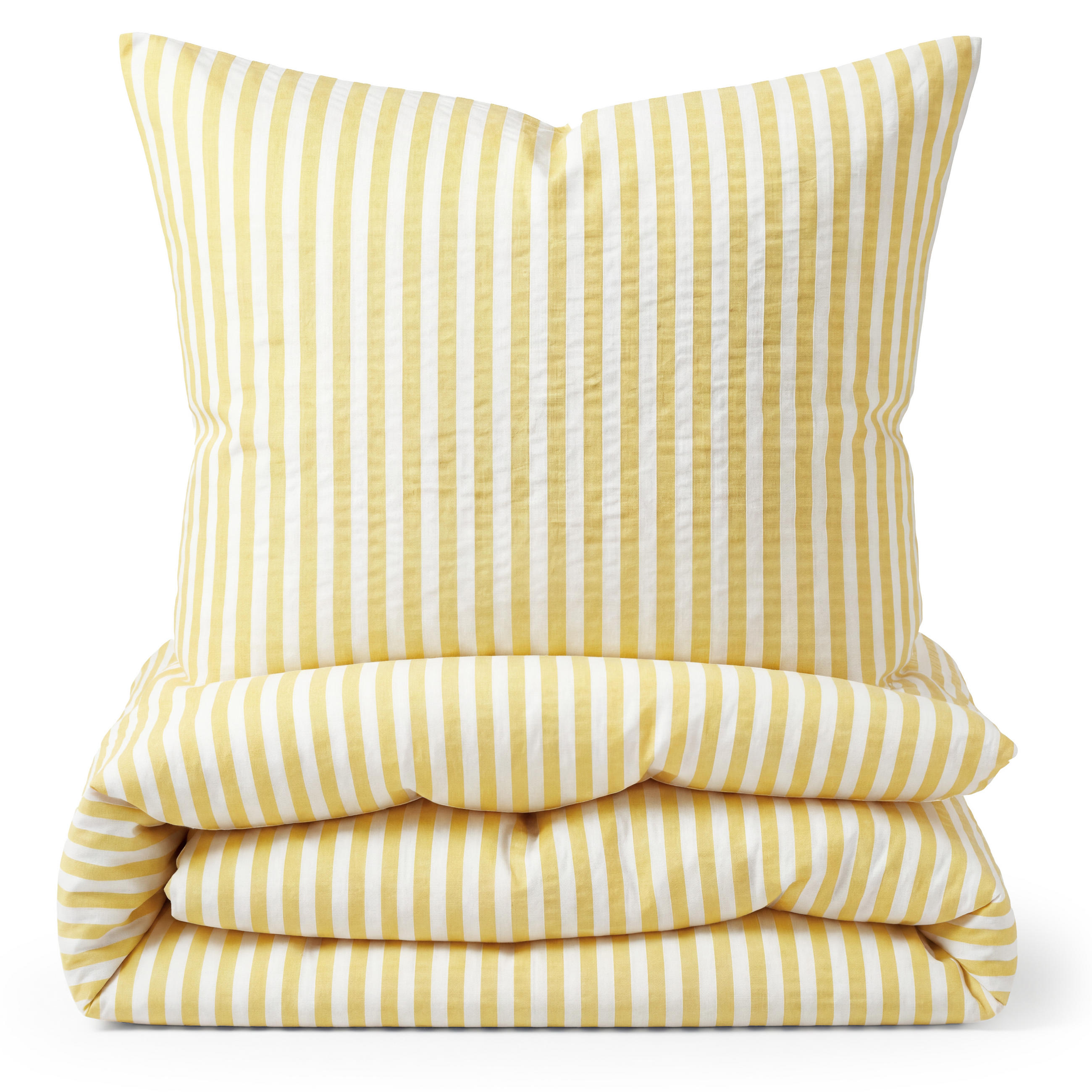 BETTWÄSCHE Seersucker, 135/200 cm & 80/80 cm, Gelb - Gelb, Textil (135/200cm) - Blumtal