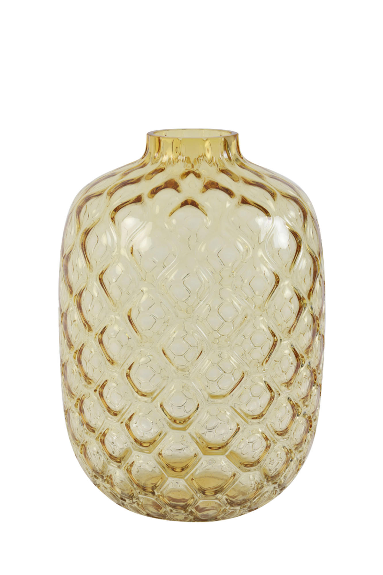 VASE Carino Orange Ø29/42 cm - Gelb, Glas (29/42cm) - Light & Living