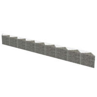 GABIONENWAND Verzinkter Stahl 630/30/50 Cm - Silberfarben, Metall (30/50cm) - vidaXL