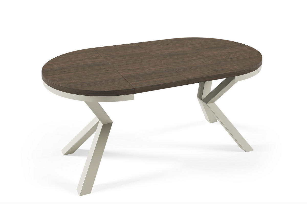 ESSTISCHE NORVIX - Kaschmir/Nussbaumfarben, Holzwerkstoff (120/120/76cm) - Meblini