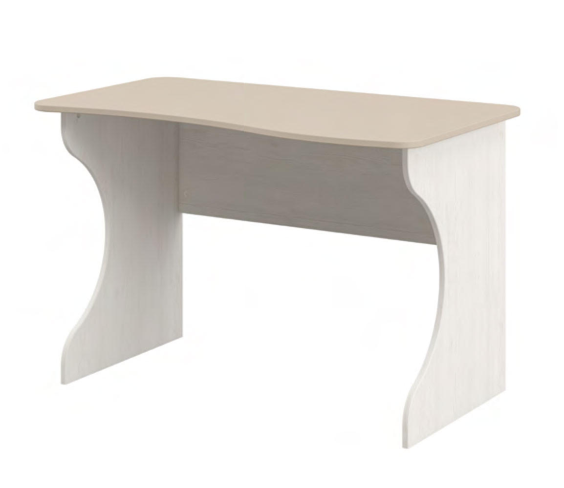 SCHREIBTISCH Kombi pinie natur gebleicht / cappuccino 110 / 81 / 75cm - Braun/Pinienfarben, Holz/Holzwerkstoff (81/110/75cm) - Feldmann-Wohnen