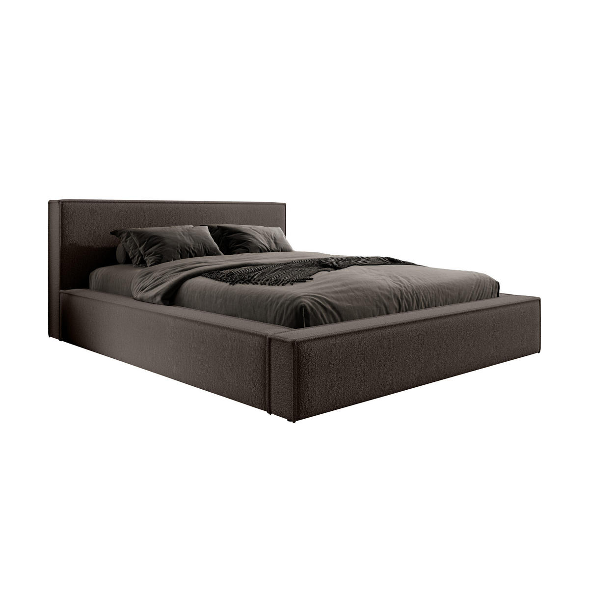 POLSTERBETT Mendocino 180x200 cm, Braun - Braun, Textil (180/200cm) - Fedve