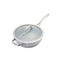 KASSEROLLE Venice Pro Evershine - Silberfarben, Metall (24cm) - GreenPan