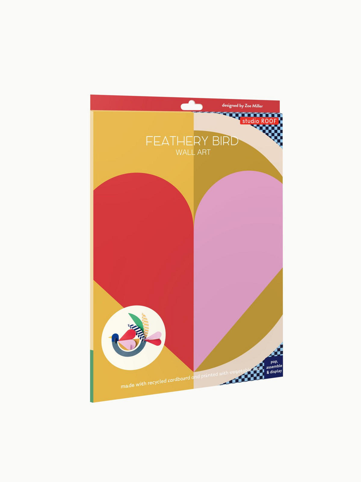 WANDSKULPTUR Bunt 7,5/22 cm - Multicolor, Wellpappe (7.5/22/28cm) - Studio Roof