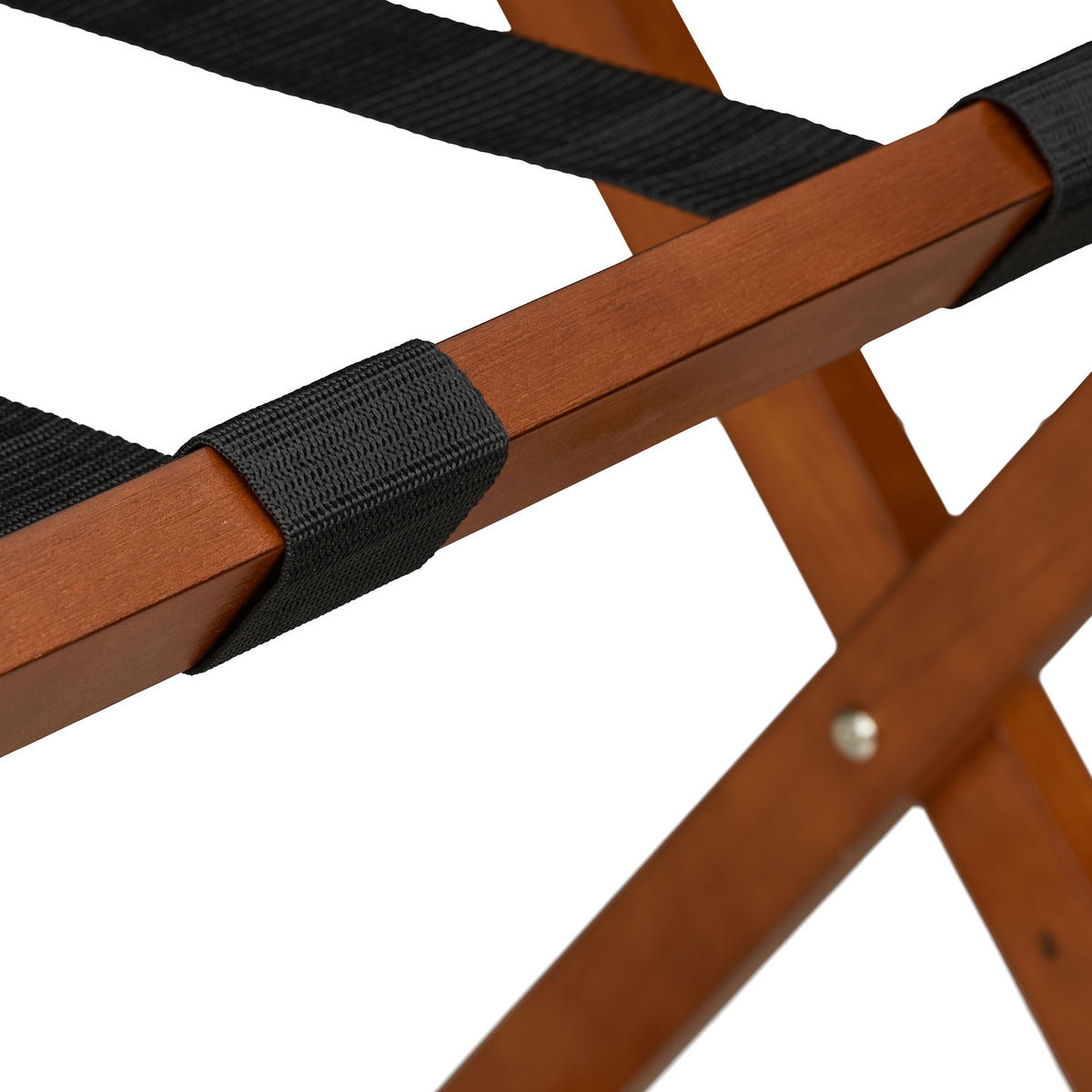 STOJAN na kufre - hnedá, drevo/textil (66/54.5/44cm) - Relaxdays