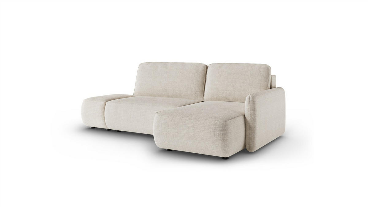 ECKSOFA Luka Mit Schlaffunktion - Beige, Holzwerkstoff/Textil (148/229cm) - Fun Möbel