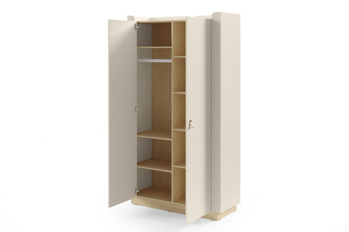 KINDERKLEIDERSCHRANK SOVI 01 110 / 201 / 52 cm in Macadamia / Eiche Mavelie - Eichefarben/Beige, Holzwerkstoff (110/201/52cm) - Deine Möbel 24