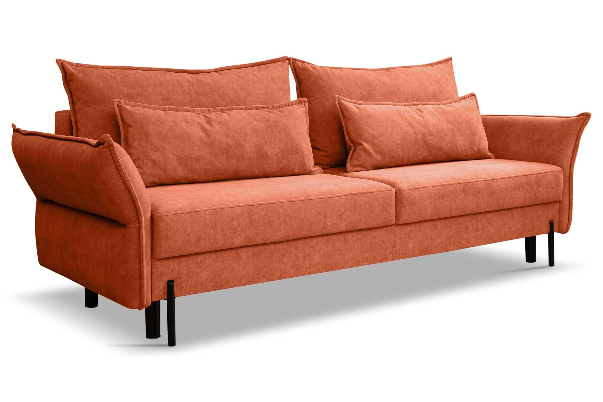 SCHLAFSOFA Volio mit Bettzeugcontainer Orange - Orange, Holz/Textil (239/91/96cm) - Kaiser Möbel