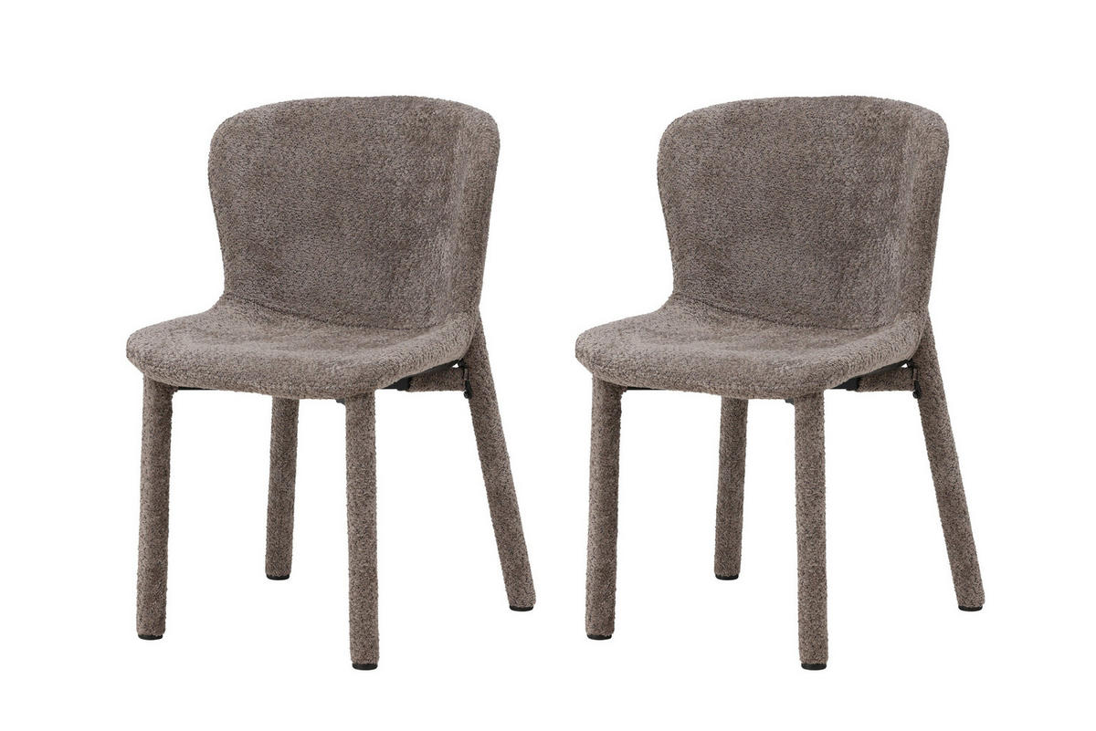 ESSZIMMERSTUHL Pami 2er Set - Braun, Textil (54/83/52cm) - kommodly