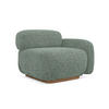 SOFAELEMENT Rechts Strukturstoff Stoff Grün - Braun/Hellgrün, Holz/Textil (95/73/95cm) - Makamii