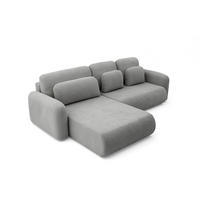 ECKSOFA NEST Universal mit Liegeflache 157x240 cm - Grau, Textil (280/187cm) - Muffo
