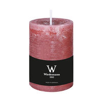 STUMPENKERZE Rustik Marble Style Altrosa 130 x Ø 78 mm, 1 Stück - Altrosa, Paraffin (13cm) - Wiedemann Kerzen