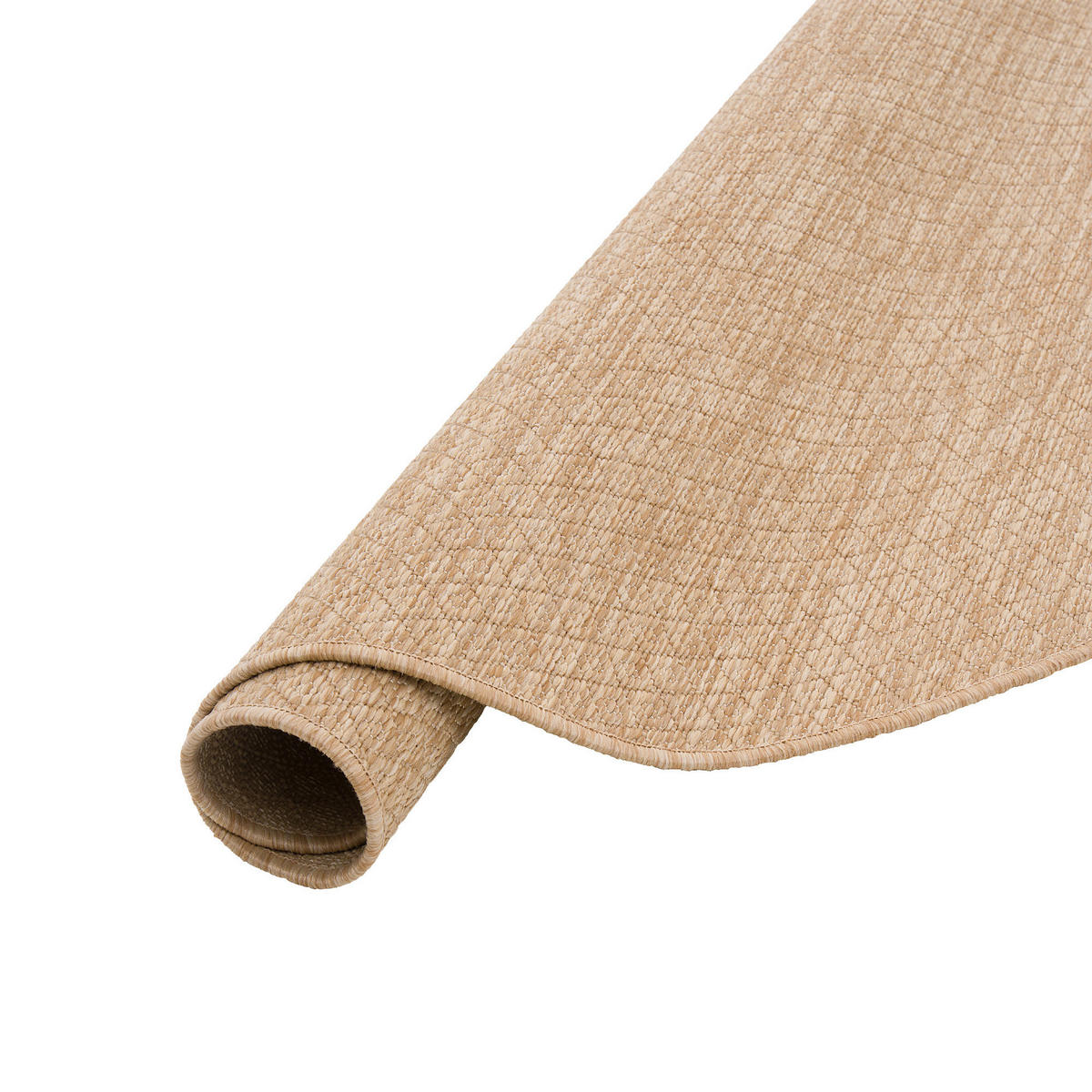 IN- & OUTDOOR FLACHGEWEBE TEPPICH PORTO RUND - Beige, Textil (200/200cm) - Snapstyle